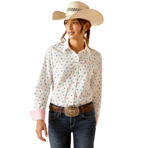 Ariat Ladies Kirby Steer Garden Shirt  #10048882