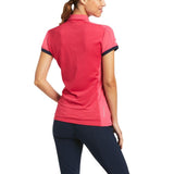 Ariat Ladies Bandera 1/4 Zip Polo Party Punch Shirt #10039186