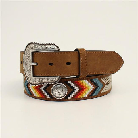 Nocona Western Belt w/ Embroidery Concho with Buckle #N210003644