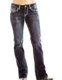 Cowgirl Tuff Women's Don't Fence Me In Crystal Indigo Jeans #JCINDG