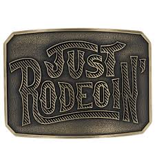 Montana Silversmiths Dale Brisby Just Rodeoin Belt Buckle A925CDB