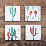 Hiend Accents 4 Piece Cactus Coaster Set