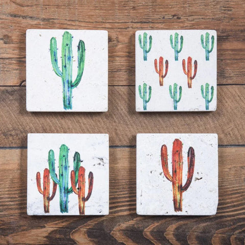 Hiend Accents 4 Piece Cactus Coaster Set