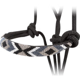 CLASSIC EQUINE BEADED ROPE HALTER W LEADROPE #HTR-BRH-BLA