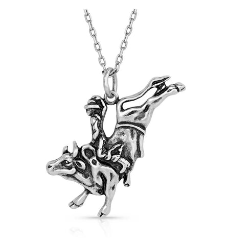 Montana Silversmiths Bull Rider Pendant Necklace NC5657