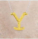 Montana Silversmiths Yellowstone Y Brand Necklace YELNC5153