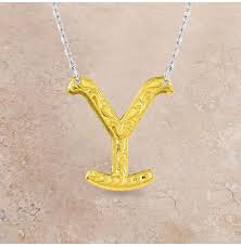 Montana Silversmiths Yellowstone Y Brand Necklace YELNC5153