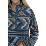 Cinch Ladies Blue Aztec Fleece Pullover #MAK9820009
