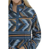 Cinch Ladies Blue Aztec Fleece Pullover #MAK9820009