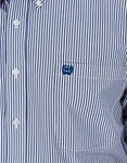 Cinch Men's Royal Blue Pinstripe Button Down Shirt #MTW1104729