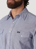 Wrangler Men's Cowboy Cut Long Sleeve Western Snap Chambray Work Shirt #70130MW