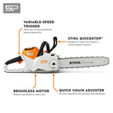 Stihl MSA 220 C-B Battery Powered Chainsaw  (Unit Only) #MA03-200-0016