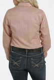 Cinch Ladies Orange Pinstripe Button Down Shirt #MSW9164182
