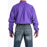 Cinch Men's Solid Classic Fit Solid Button Down Purple #MTW1003802