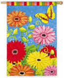 Evergreen Bright Gerber Daisies House Flag #131638