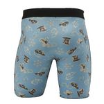 Cinch Men's 9in Boxer Briefs Blue Sheriff #MXY6001022