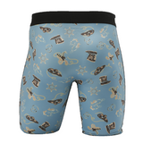 Cinch Men's 9in Boxer Briefs Blue Sheriff #MXY6001022
