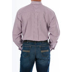 Cinch Men's Burgundy Pinstripe Button Down Shirt #MTW1104730
