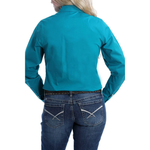 Cinch Ladies Teal Western Shirt #MSW9164167
