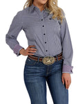 Cinch Ladies Plaid Navy Rodeo Shirt #MSW9164063