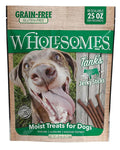 WHOLESOMES GRAIN FREE MOIST BEEF TREATS FOR DOGS 25oz #055045