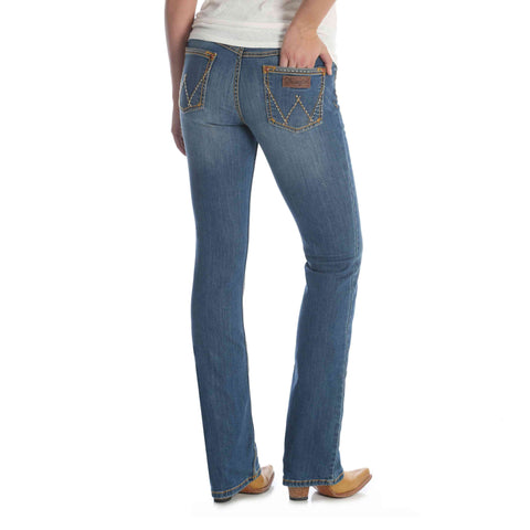 Wrangler Ladies Mae Mid Rise Retro Boot Cut Jean #09MWZKM