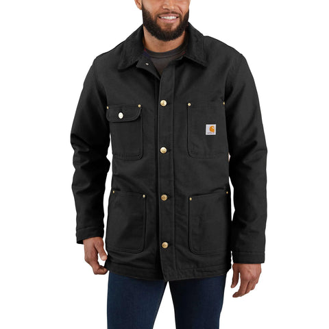 Carhartt Men's Loose Fit Chore Coat  #103825-BLK (Black)