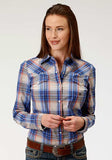 Roper Ladies Amarillo Plaid Snap Shirt #03-050-0278-6072
