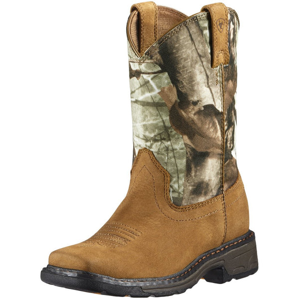 Ariat camo top square toe boots