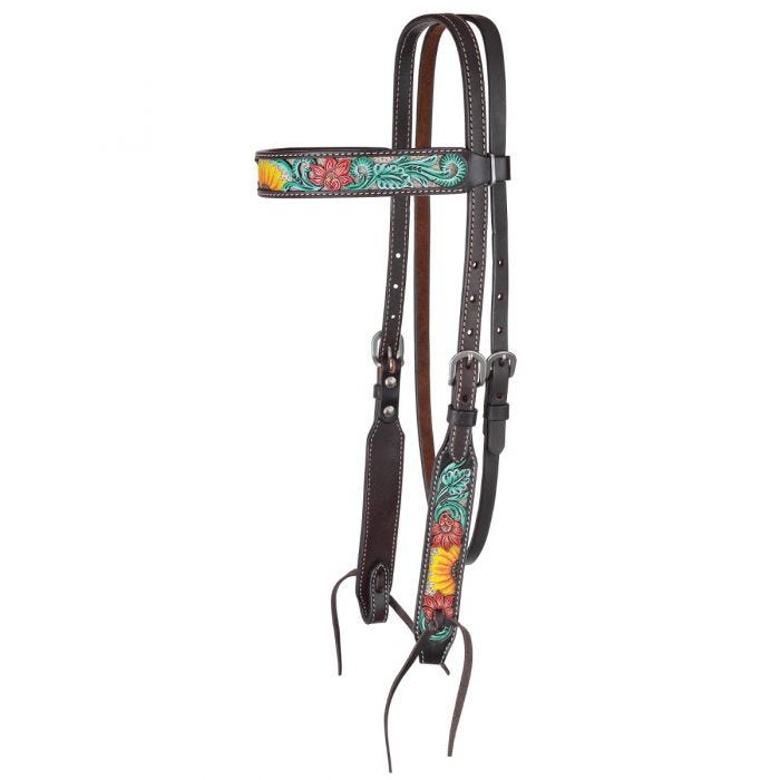 Circle Y RISING SUNFLOWER BROWBAND HEADSTALL #1002-10-SC