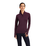Ariat Women's Lowell 2.0 1/4 Zip Base layer Mulberry #10041211