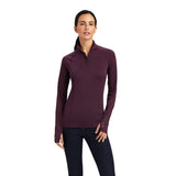 Ariat Women's Lowell 2.0 1/4 Zip Base layer Mulberry #10041211