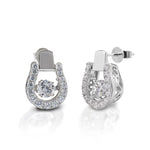 KELLY HERD DANCING STIRRUP EARRINGS - STERLING SILVER #12F