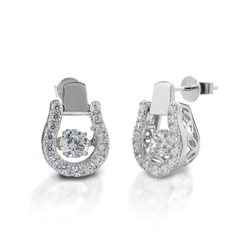 KELLY HERD DANCING STIRRUP EARRINGS - STERLING SILVER #12F