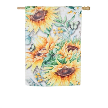 Sunflower Fields House Suede Flag #13S9216