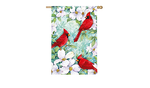 Cardinals and Dogwood House Flag #13A3692