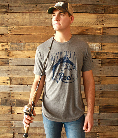 SHIRT The Struggle is Reel - Unisex - Vintage Steel #SHIRT-TSIR