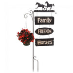Garden Stake Horses with Plant Hanger #27-99811