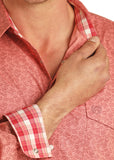 Panhandle Slim Men's Coral Print Shirt #36D4769