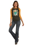 Rock and Roll Cowgirl Cactus Scene Shirt  #48T3151