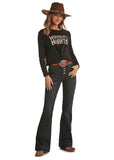 Rock & Roll Women's Whiskey Nights Knot Front Pullover #48T6273