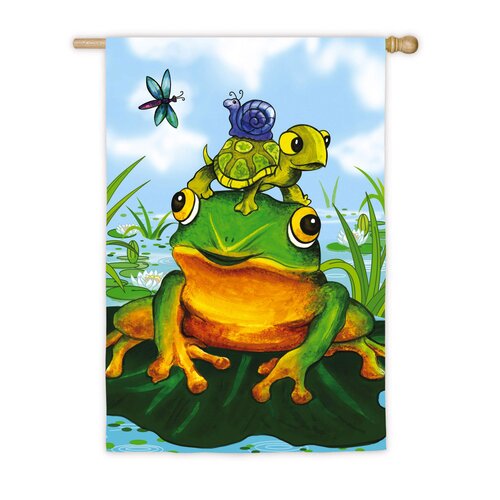 Evergreen Frog Pile House Flag #13A4144