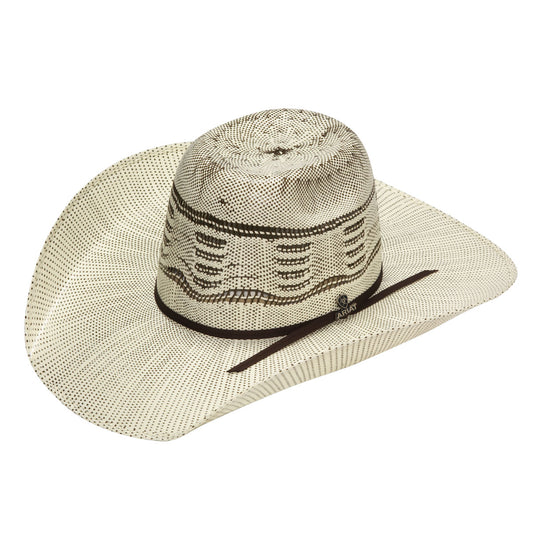 ARIAT BANGORA HAT IVORY/BROWN 2 CORD CHOCOLATE BAND PUNCHY #A73192