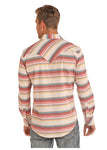 Rock and Roll Cowboy Stripe Print Shirt #B2S1147