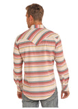 Rock and Roll Cowboy Stripe Print Shirt #B2S1147