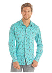 Rock and Roll Cowboy Poplin Snap Shirt #B2S9114