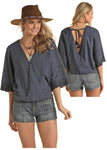 Rock N Roll Ladies Surplise Blouse #B4-5141