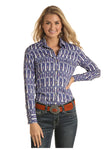 Rock N Roll Cowgirl Ladies Print Shirt #B4S4061