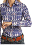 Rock N Roll Cowgirl Ladies Print Shirt #B4S4061