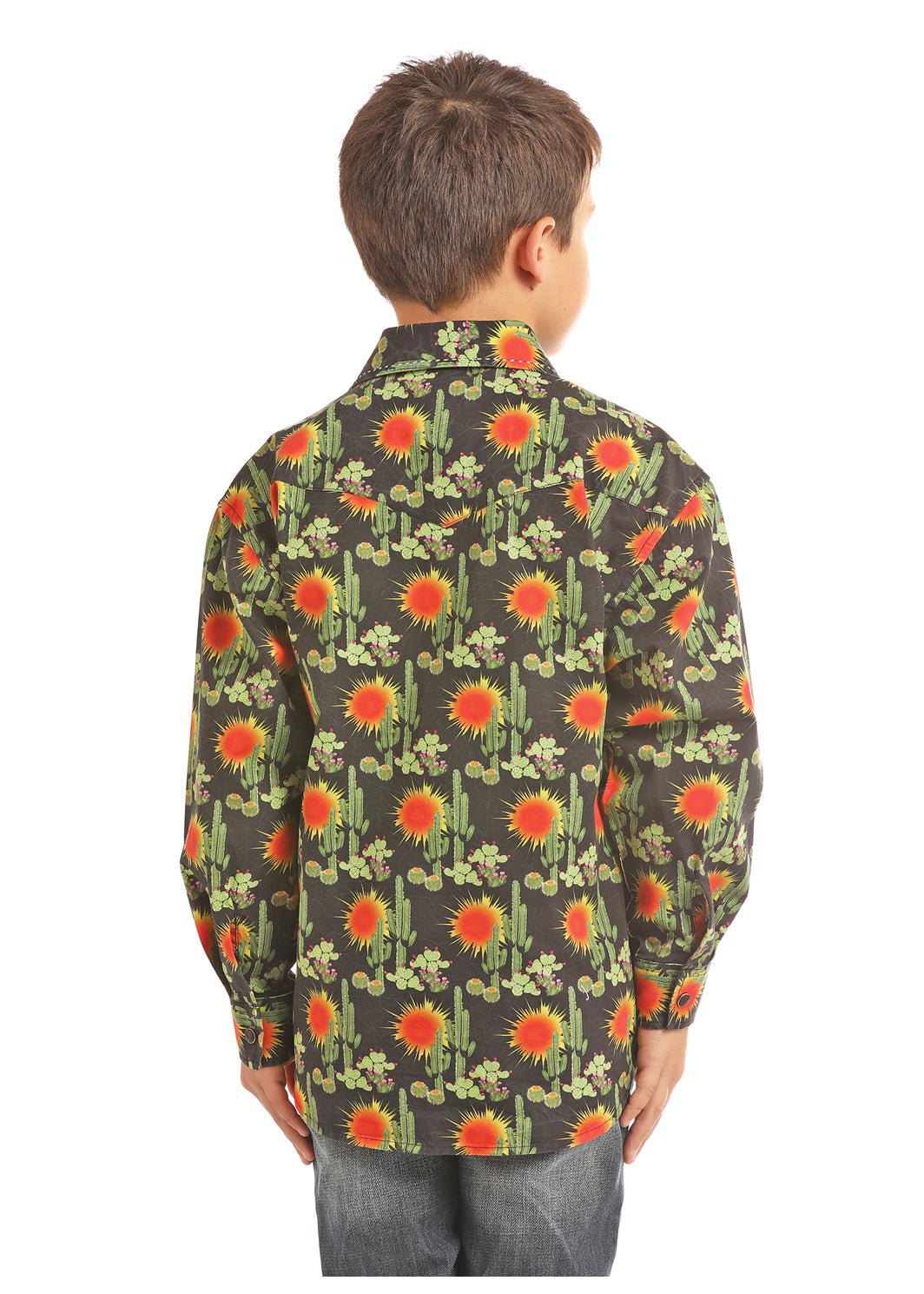 Rock and Roll Boys Dale Brisby Cactus Snap Shirt #B8S2329